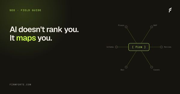 FirmForte field-guide hero card for the article: Entities SEO for law firms: how AI engines build a graph of your practice